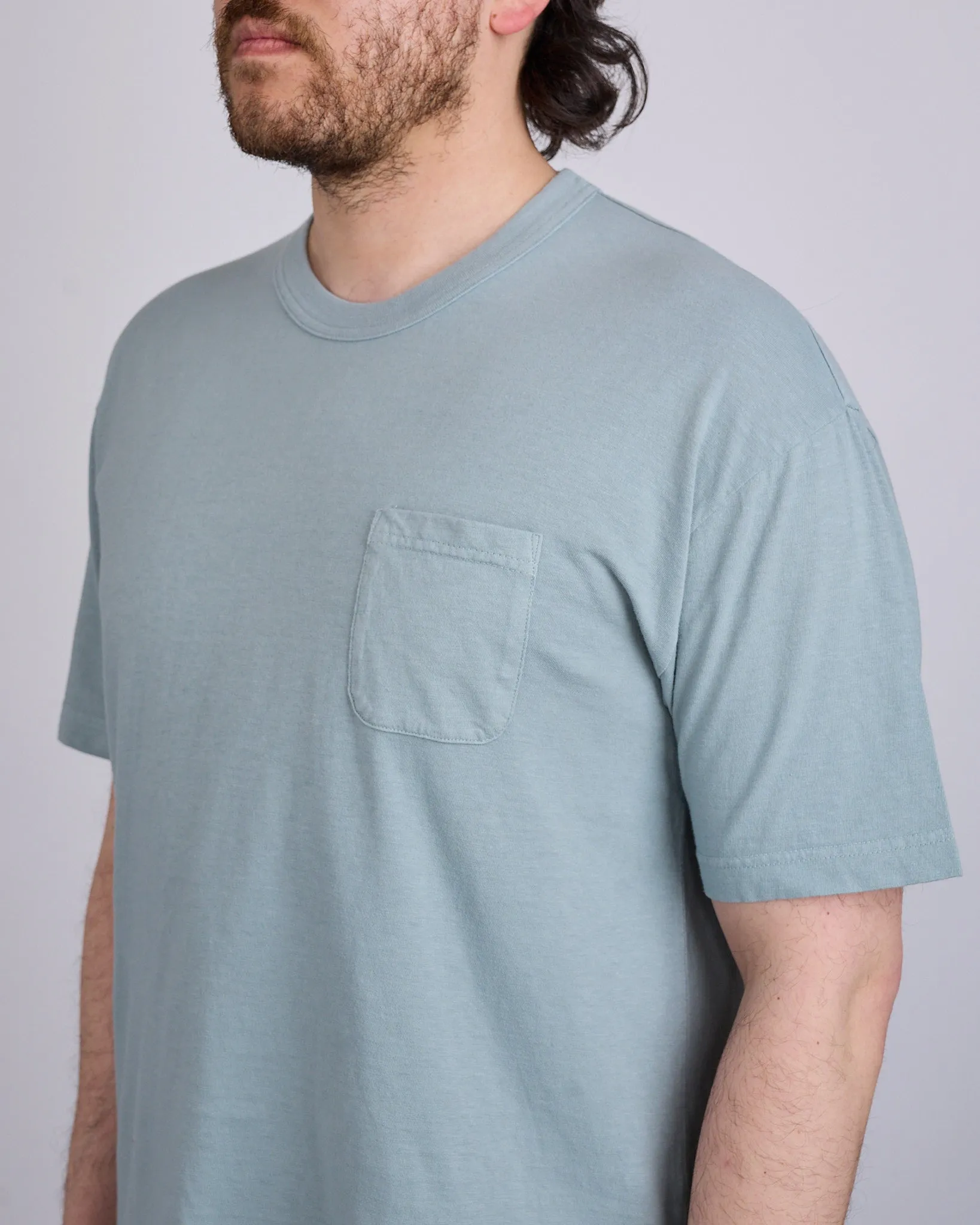 visvim Jumbo Short Sleeve T-Shirt DMGD Lt.Green