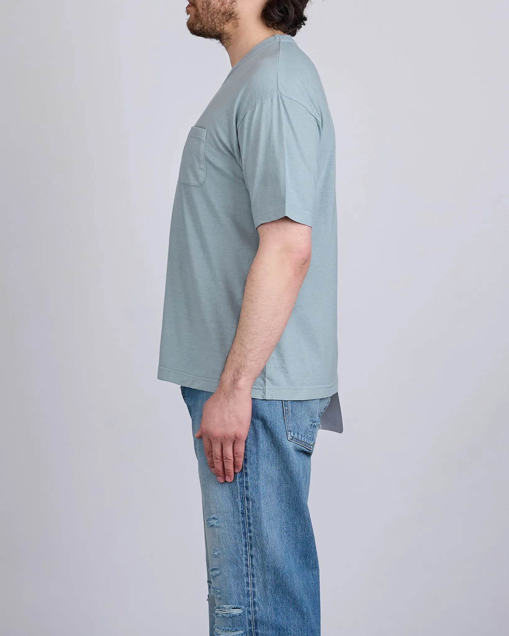 visvim Jumbo Short Sleeve T-Shirt DMGD Lt.Green