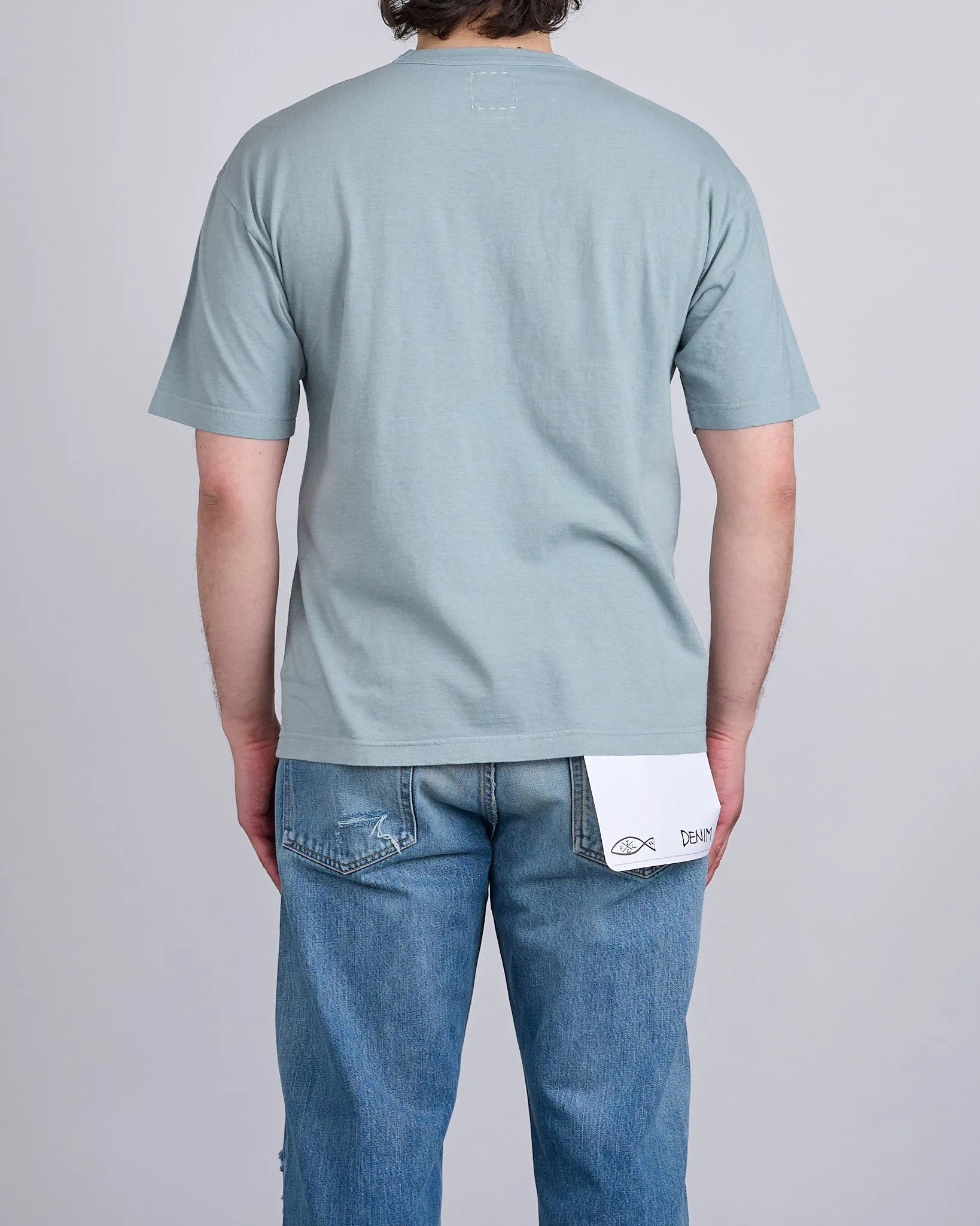 visvim Jumbo Short Sleeve T-Shirt DMGD Lt.Green