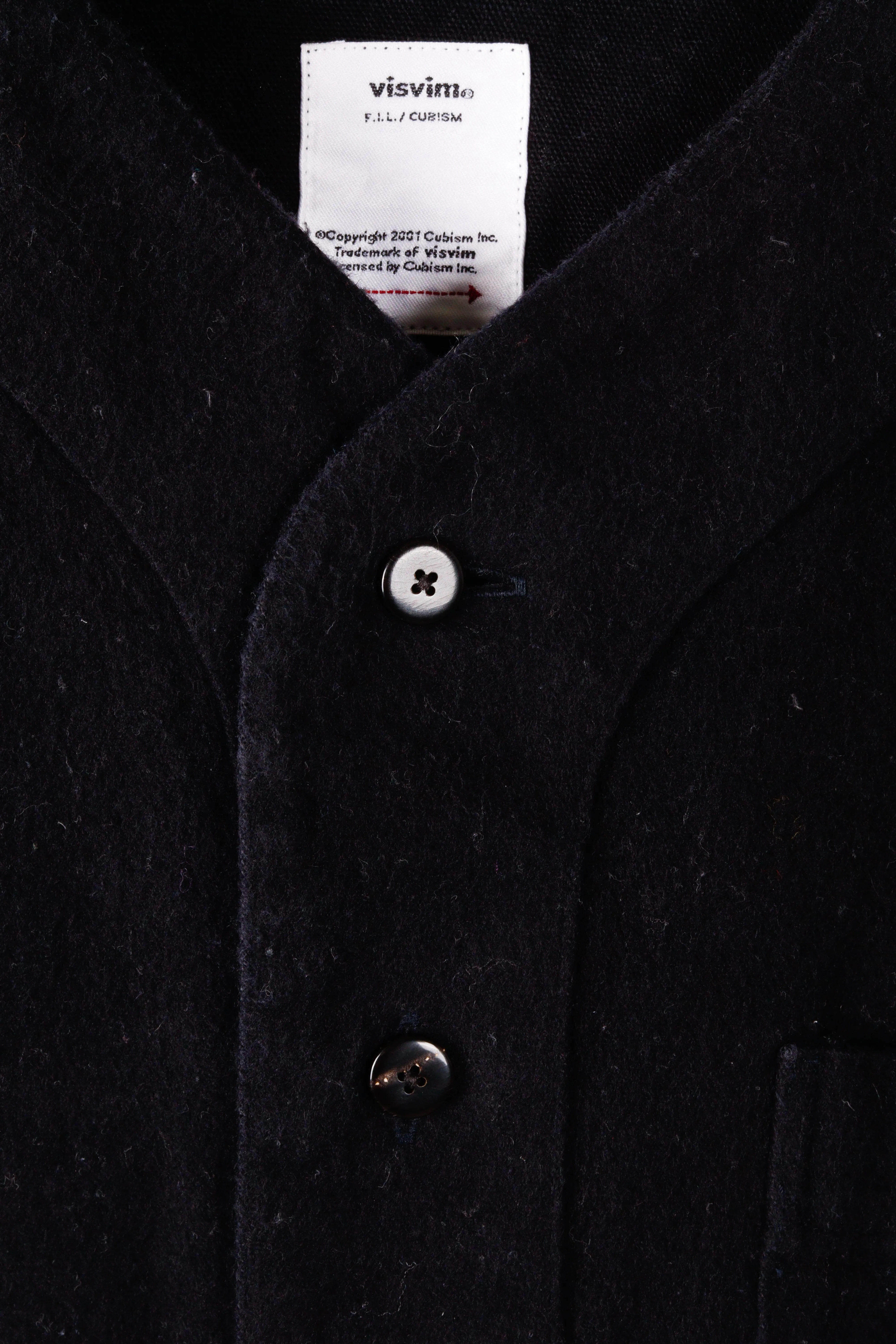 Visvim SS19 'Free Edge Baseball Collar L/S' Shirt Black (2019)
