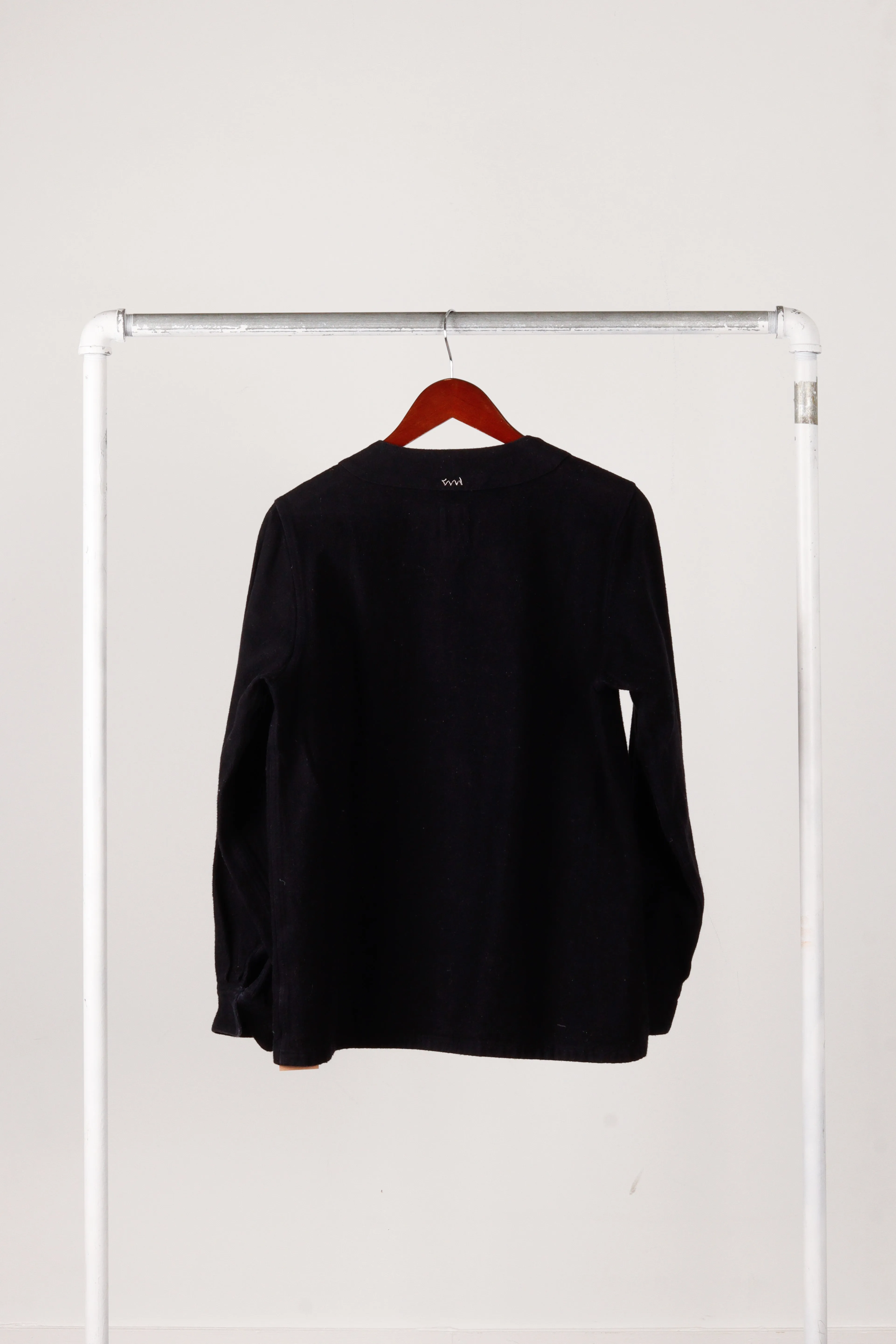 Visvim SS19 'Free Edge Baseball Collar L/S' Shirt Black (2019)